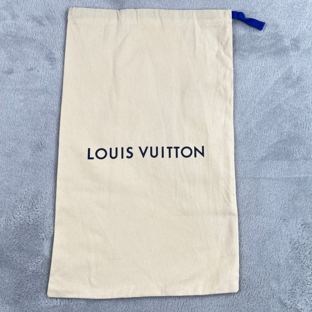 Louis Vuitton Original Drawstring Dust Bag 12x18.5 Cream Blue Luxury Storage Bag